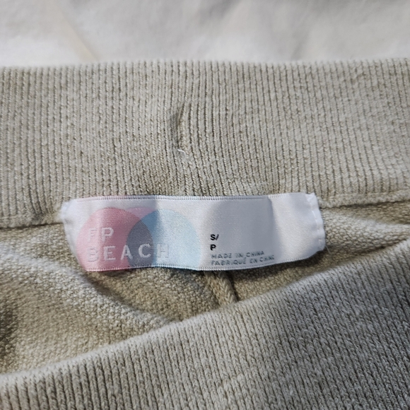 FP Beach Pants Womens Small Beige Knit Wide Leg Lounge Pull On Free People - Picture 3 of 12